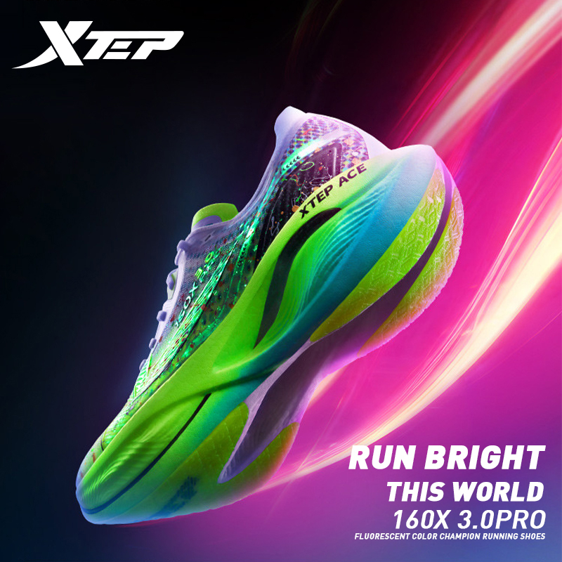 XTEP Men's 160x 3.0 Pro Marathon Racing Shoes Blue/Green/White/Black ...