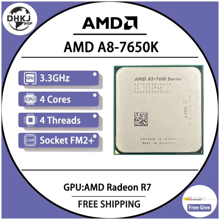 AMD A8-Series A8 7650K A8 7650 A8-7650 AD765KXBI44JA 3.3GHz Quad-Core ...