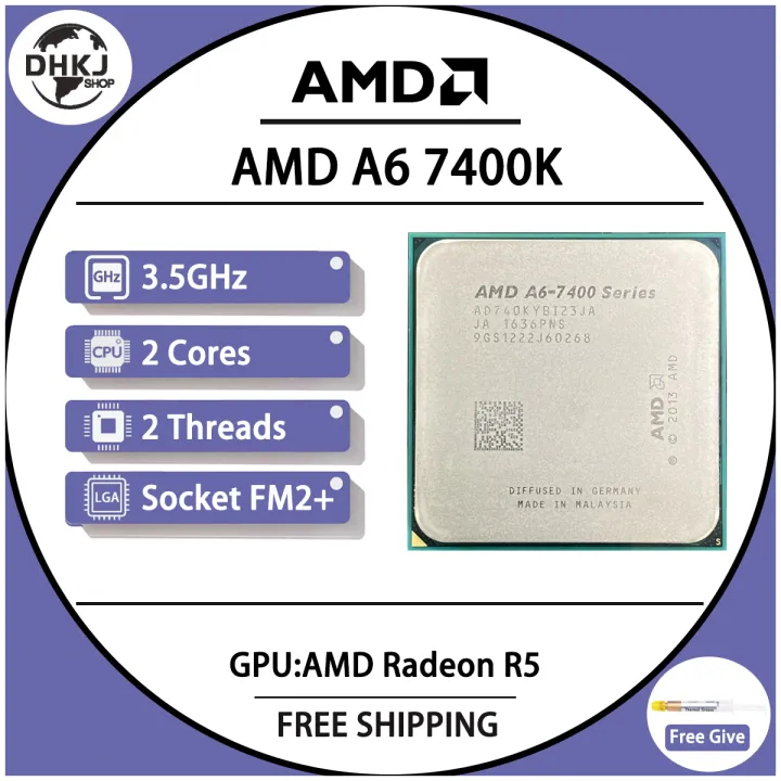 AMD A6-Series A6 7400K A6 7400 K 3.5G Dual-Core CPU Processor 65W ...