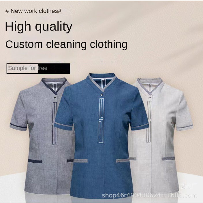 Ready Stock Hotel work uniforms, beauty salons, SPA work uniforms, breathable linen material