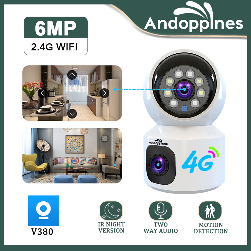 Andoppines K Dual Lens Ptz Camera Remote Viewing Two Way Audio Hd Night Version Baby Monitor Ai