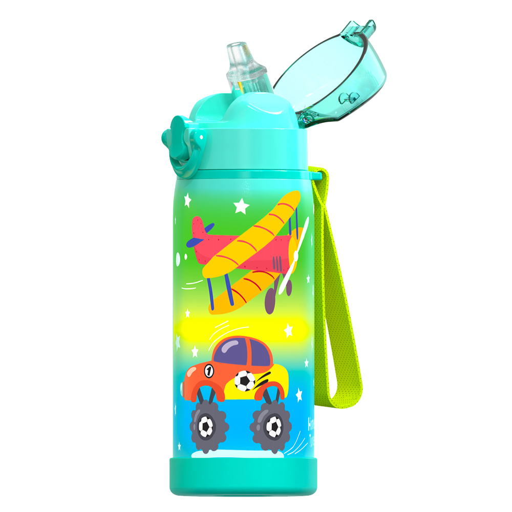 Insulated water bottle steel water bottle straw water bottle kids water