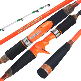 TRAINFIS】UL Power Fishing Rod 1.35m/1.5m/1.68m/1.8m Solid Carbon Tip Part 1- 6LB/1.5-7G Ultral Light Fishing Rod Flexible Fishing Rod Spinning Rod/Baitcasting  Rod