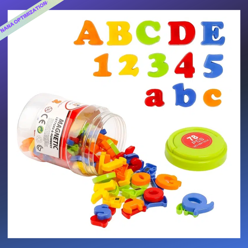 Magnetic alphanumeric alphabet plastic ABC 123 refrigerator magnet ...