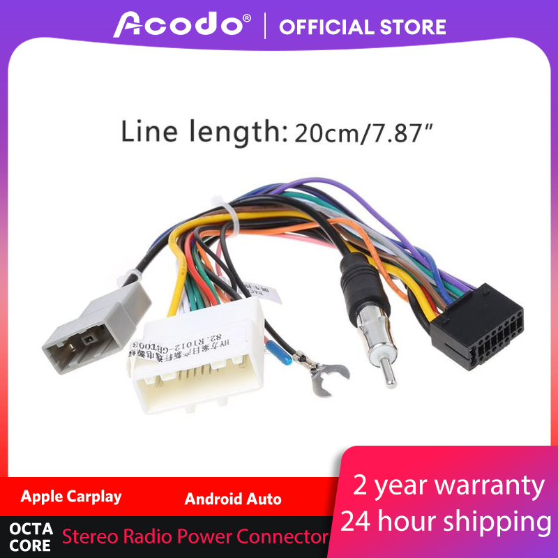 Acodo 1 Set 16pin Car Head Unit Wire Harness Adapter Stereo Radio Power Connector For Nissan Oem