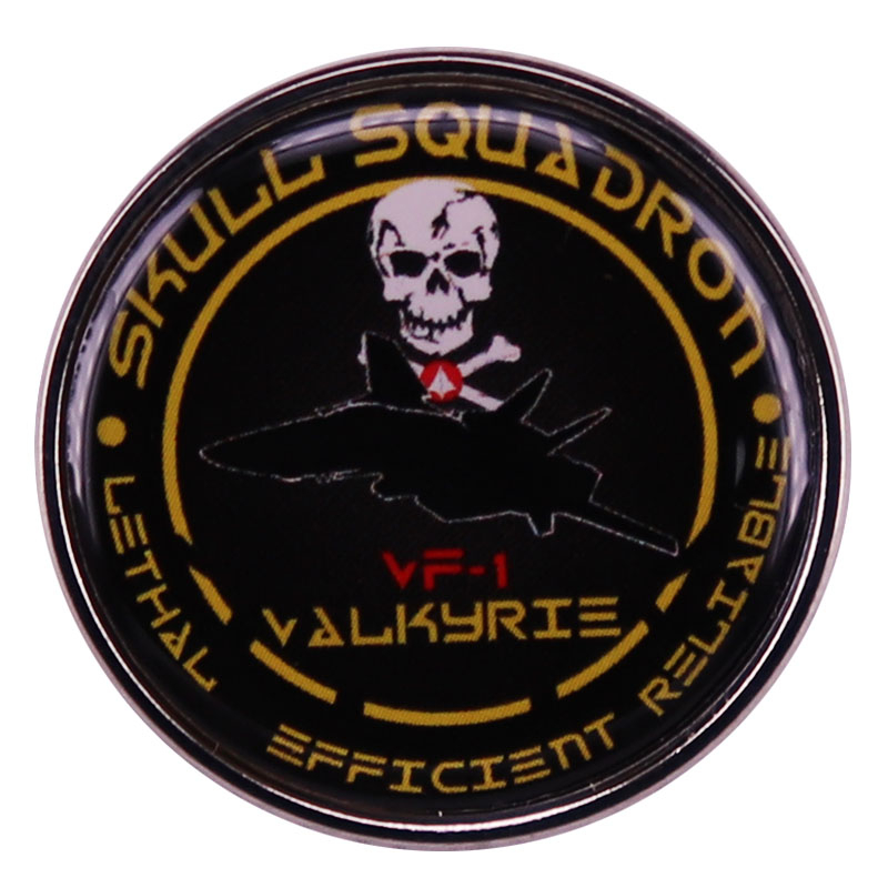 Skull Squadron Enamel Pin Macross Robotech Vf 1 Valkyrie Badge Shopee