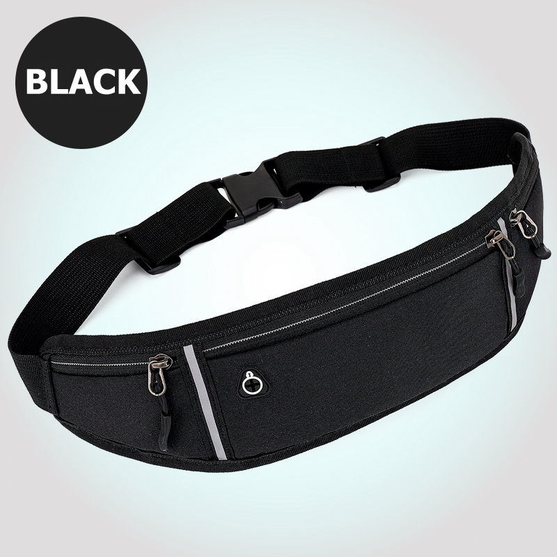 Globetrotter Adjustable Running Pouch Runners Belt Workout Waist Bag Elastic Slim Phone Holder