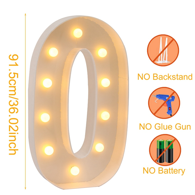 0-9 Giant Figure Balloon Filling Box With Lights LED Light Up Mosaic ...