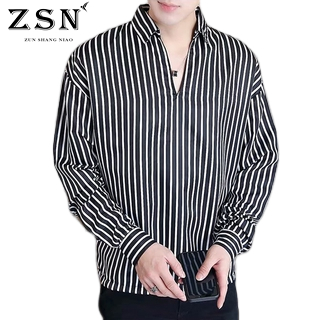 Striped Shirt - White/black - Men