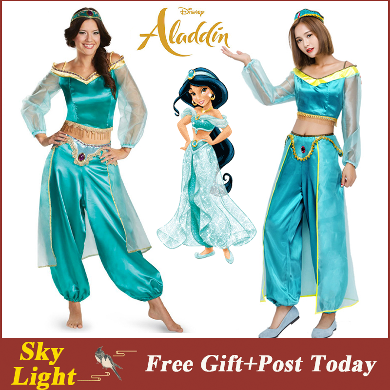 open lace back dress Princess Jasmine Costume for Adults for Girls Halloween Costume withou –  CoserZ main image 0