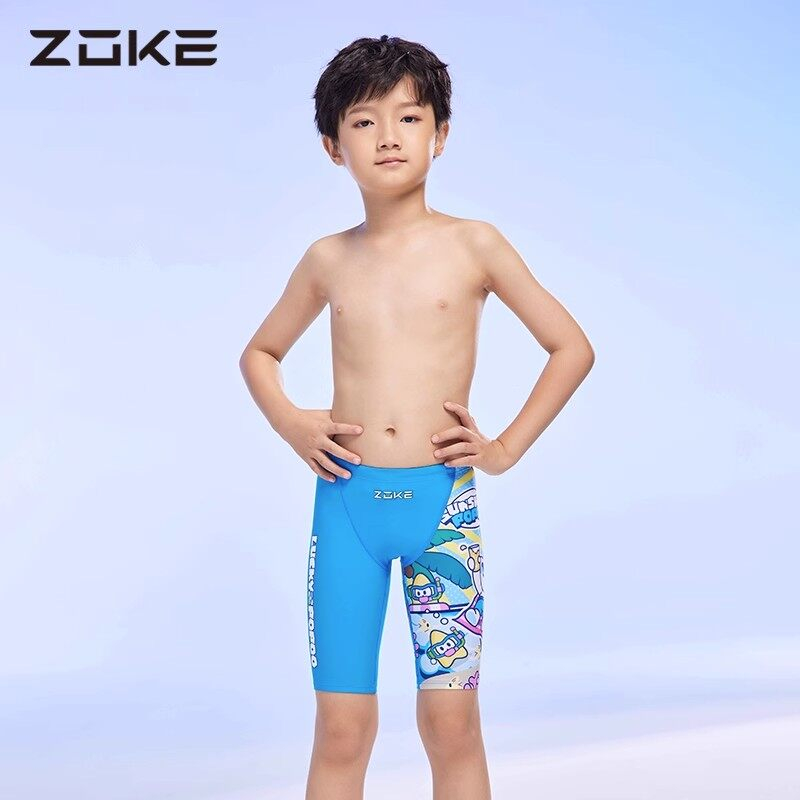 Zoke Boys Swimming Trunks Waterproof Children's Swimwear Teenager