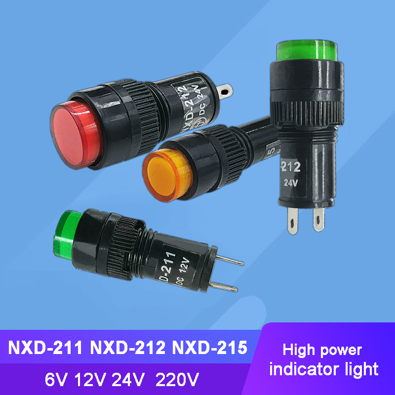 Othmro 24V Neon Indicator Pilot Light - 8 Pack, Red AC/DC Signal Lamp, 20,000 Hour Life (NXD-215) - View #7