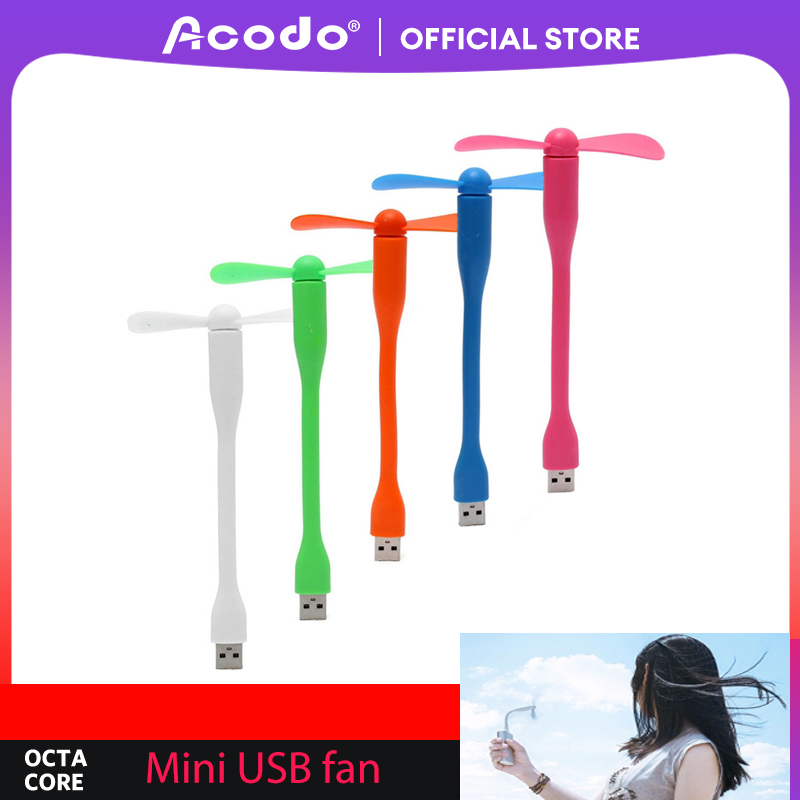 Acodo Cute Portable Flexible Mini Usb Fan Bendable Removable Gadgets ...