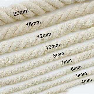 8mm Braided Cotton Rope Colored Braided Rope Twisted Cotton Cording Craft  Cord for Crafts Plant Hangers Christmas Wedding Décor
