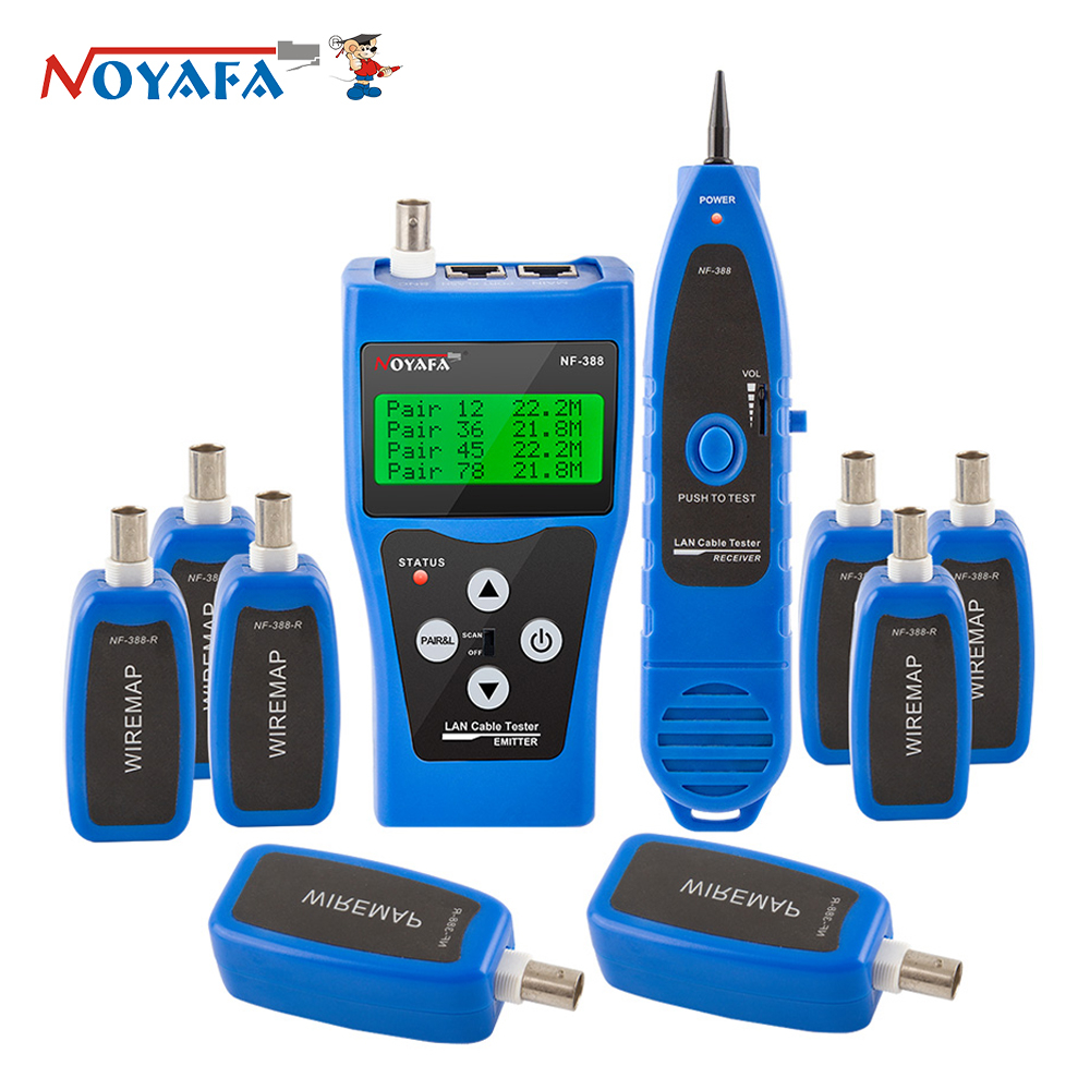 NOYAFA NF388 Multipurpose Network LAN Phone Cable Tester 8 farend Test jacks, hunt 5E, 6E Wire