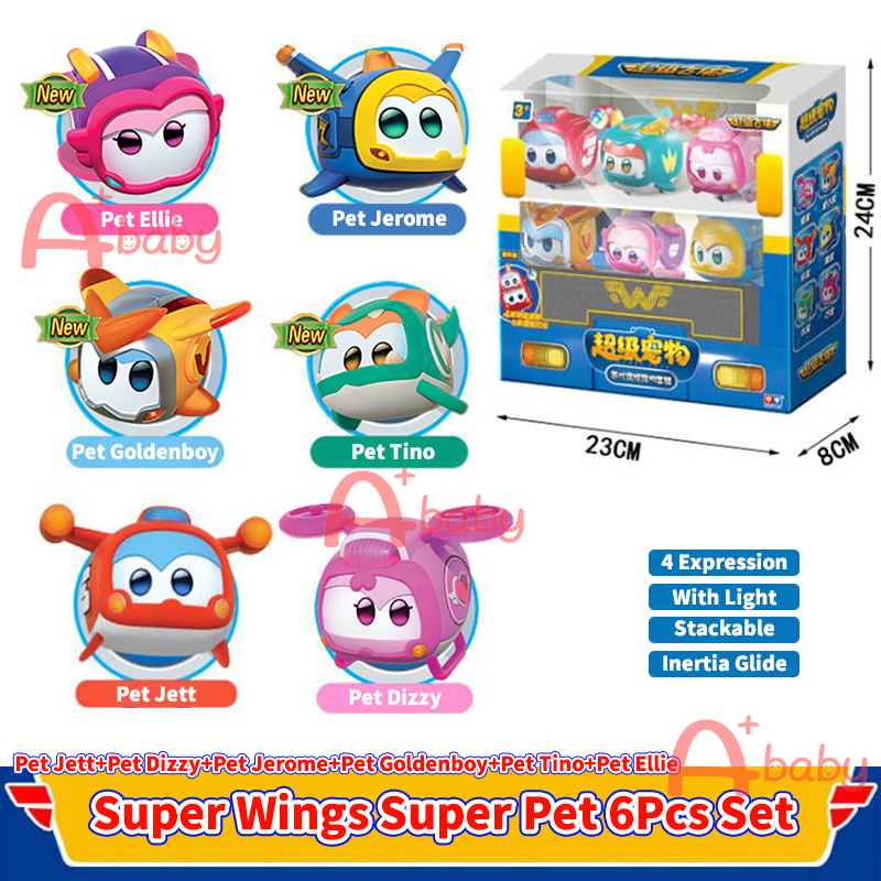 A+baby] New Super Wings Auldey Toys Pet With Light/Stack Tower