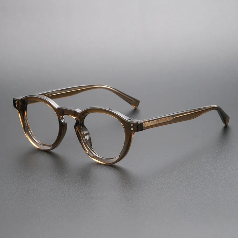 Retro Round Eyeglass Frame for Men and Women Anti Blue Light Galsses ...