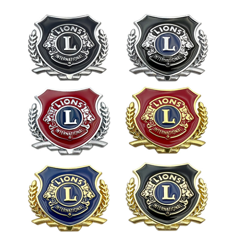 3D Metal Car Sticker Lion Logo Emblem Decal Car Fender Front Door Side ...