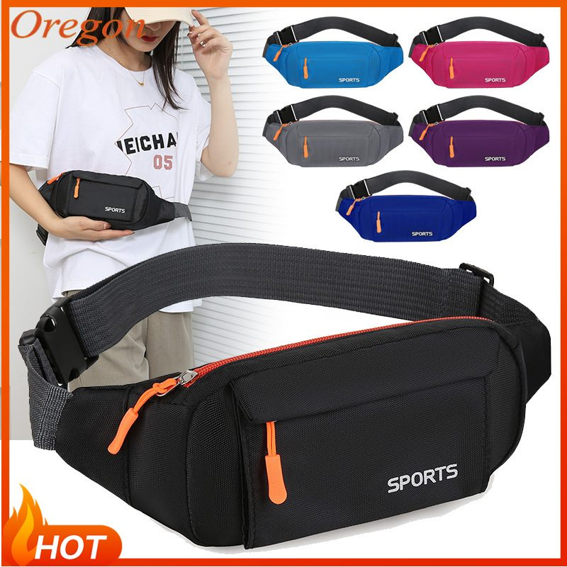 ❀Oregon❀Oxford Cloth Sports Casual Travel Bum Bag Women Men Unisex Money  Waist Packs Belt Pack Chest Bags HIP Money Pouch Pocket Outdoor Fitness