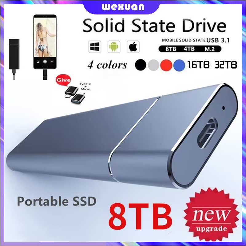 Mobile Hard Drives Solid State Disk Portable Ssd Usb 31 4tb 8tb 16tb 32tb External Solid State 0629