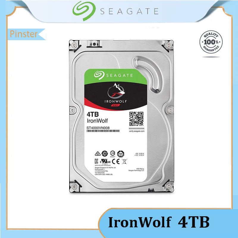 Seagate IronWolf 4TB ST4000VN008 NAS 3.5" SATA 6Gbs Internal Hard Drive ...