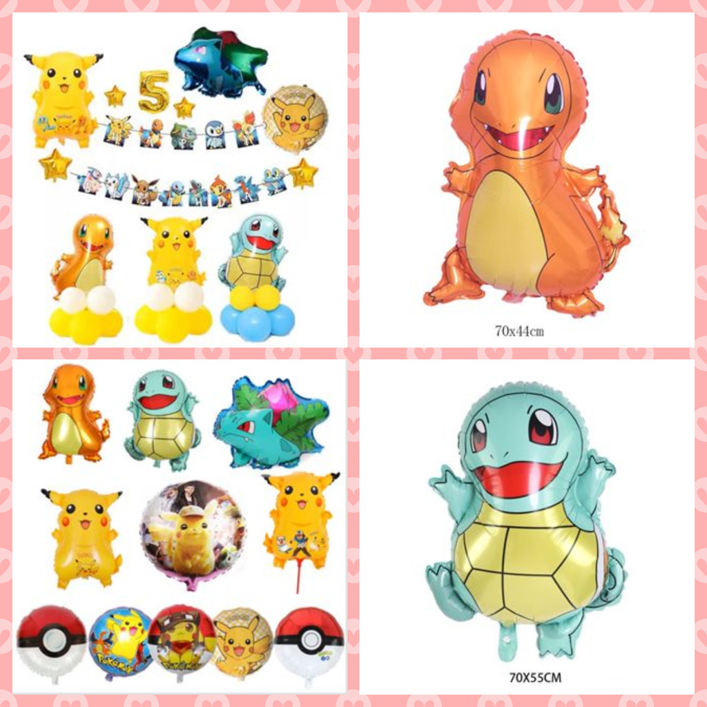 Special OfferPokemon Balloons Pikachu Bulbasaur Charmander Squirtle Foil Balloon for Pokémon