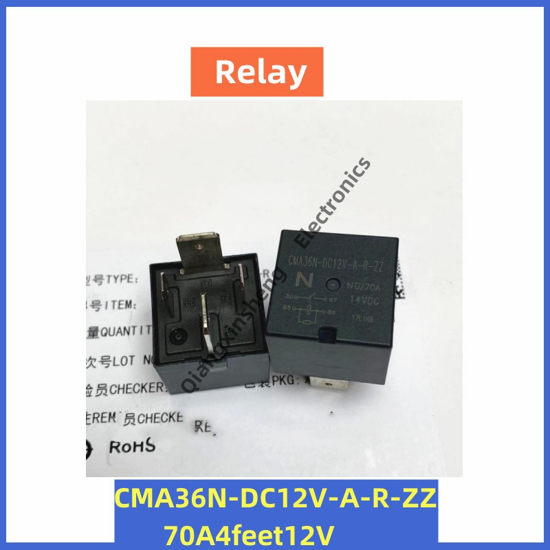 2 Rel&egrave; Auto HKE CMA36N-DC12V-A-R-ZZ 12V DC 70A 14VDC 4 Pin - Nuovi, Pronti All'uso!
