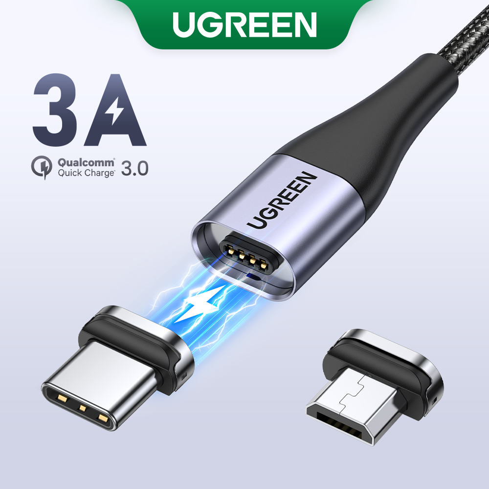 Ugreen Type C Cable 3A Fast Micro USB Charging Data Cable for