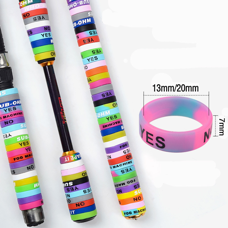 20Pcs Fishing Rod Ring Soft Silicone Anti-Slip Ring 13mm/20mm Multi ...