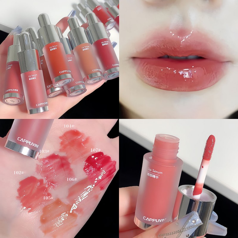 CAPPUVINI Lip Essence Mirror Moisturizing Shine Shimmer Plumping Lip