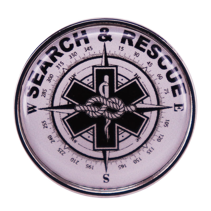 Search & Rescue enamel pin brooch badge for Firefighters Rescuer ...