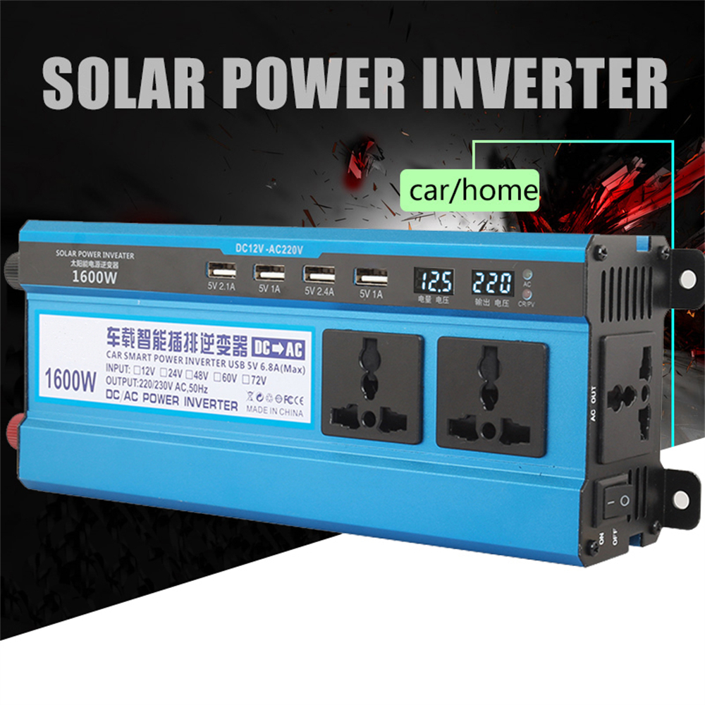 1200W 1600W Home Outdoor Power Inverter Converter Solar Inverter USB ...
