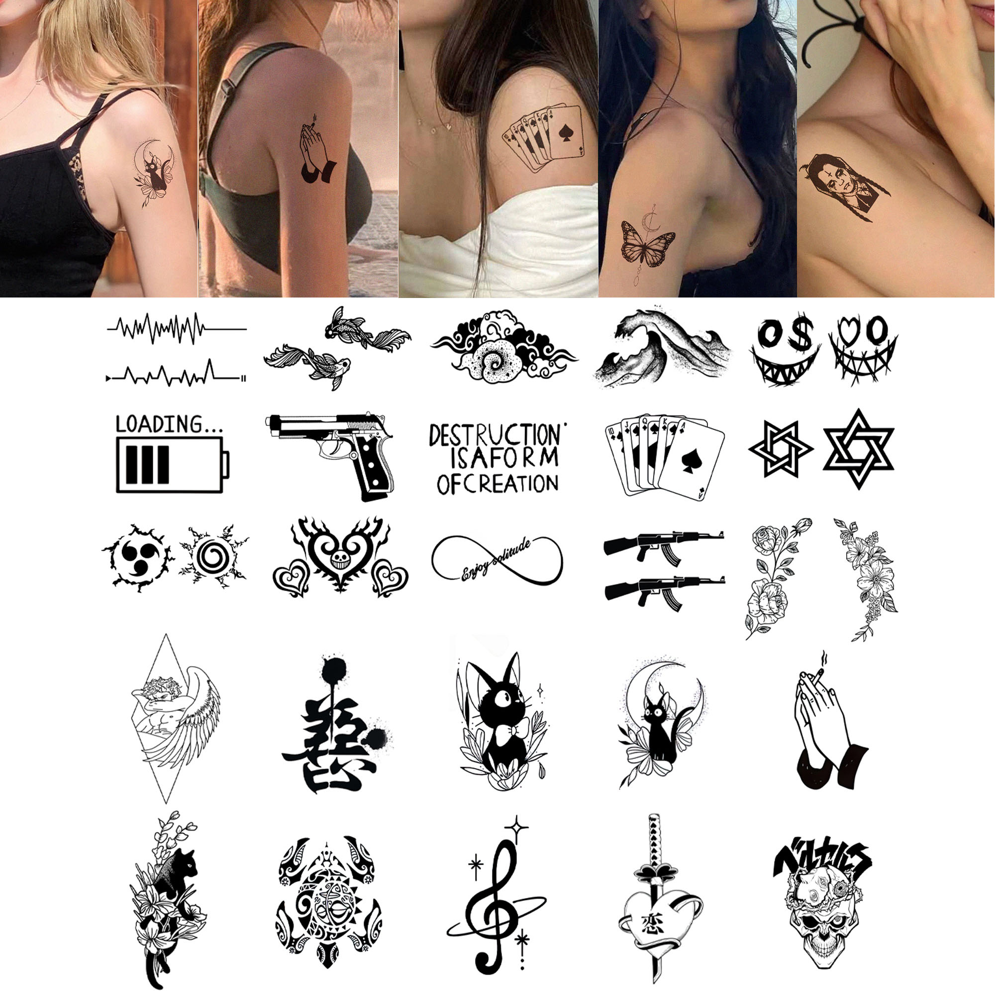 INKARTLINK MAGIC TATTOO Lasts 2 Weeks Tattoo Sticker Waterproof Long
