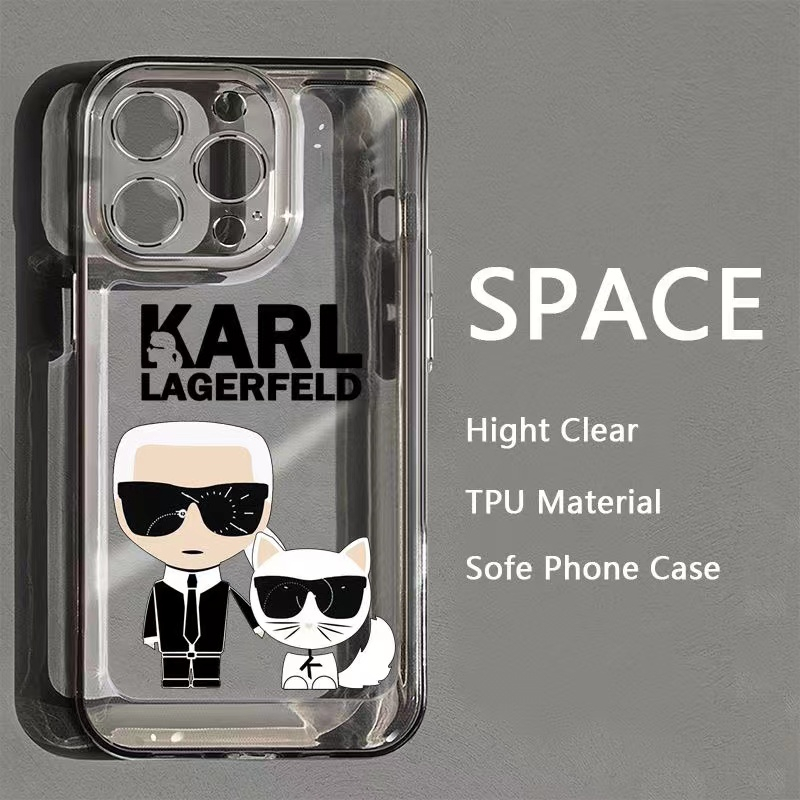 Karl Lagerfeld Translucent gray phone cases for iphone 14 Pro Max