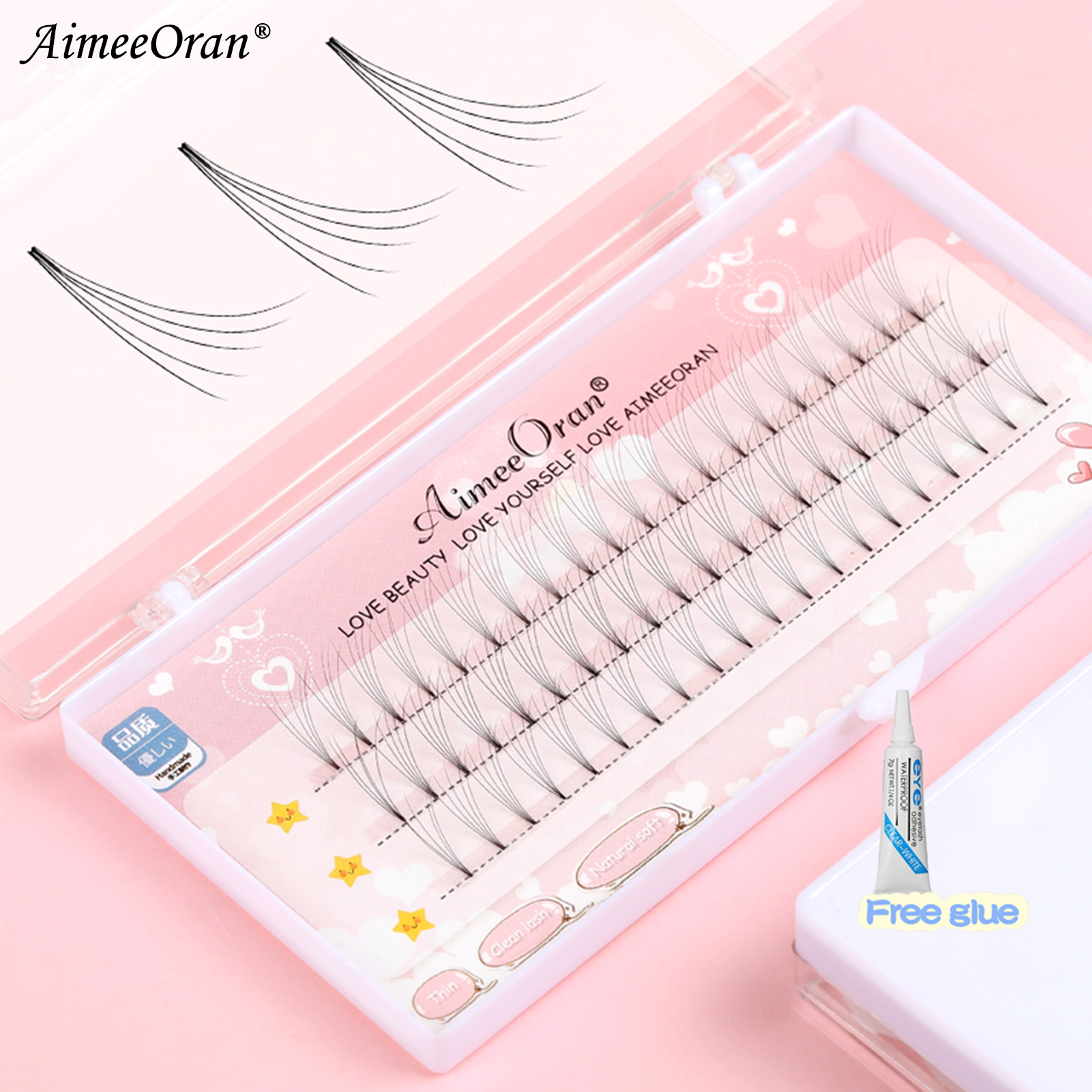 Nesura 5D Adhensive Root Individual False eyelash 60 Pcs Make Up ...