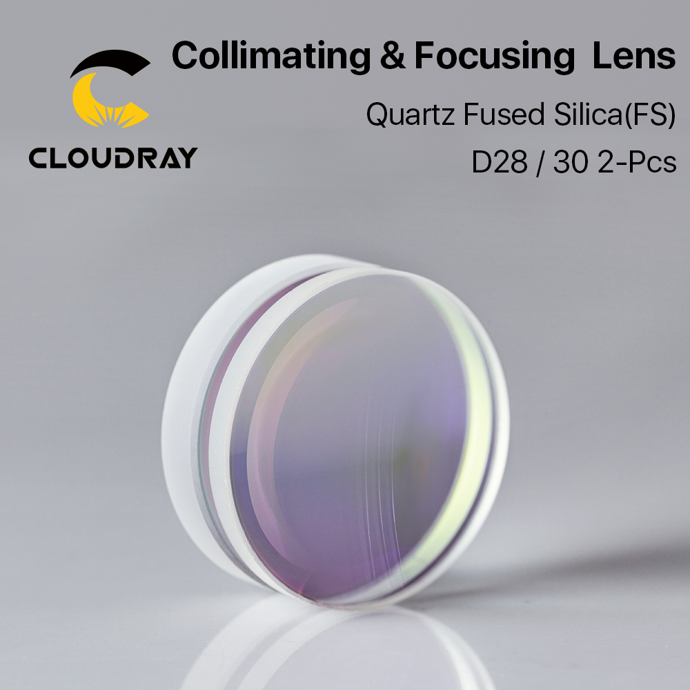 Spherical Focusing Lens D28 D30 F75/100/125/150/155/200mm 2Pcs Quartz ...