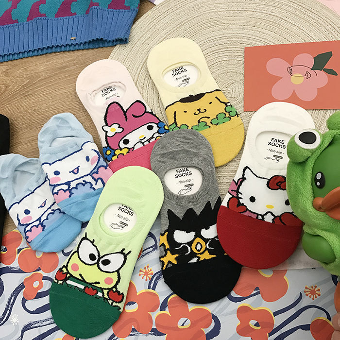 5 pairs Kawaii Sanrio Hello Kitty Socks Cute Cartoon My Melody ...