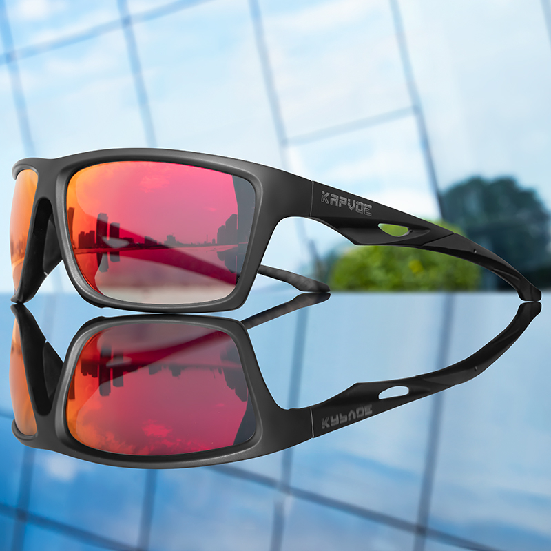 Mountain Bike Sunglasses KAPVOE Polarized Cycling Glasses Men