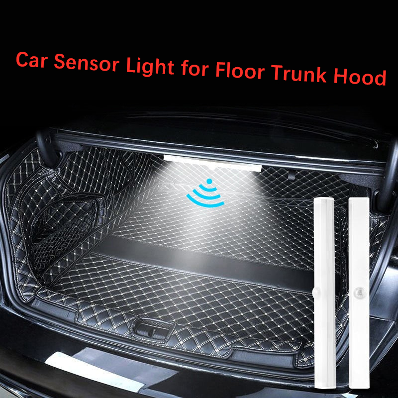 Car Sensor Light for Floor Trunk Hood USB Rechargeable Automatic ...