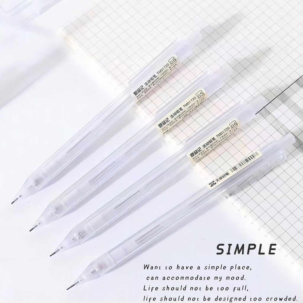 Muji Style Mechanical Pencil Transparent Frosted Mechanical Pencil