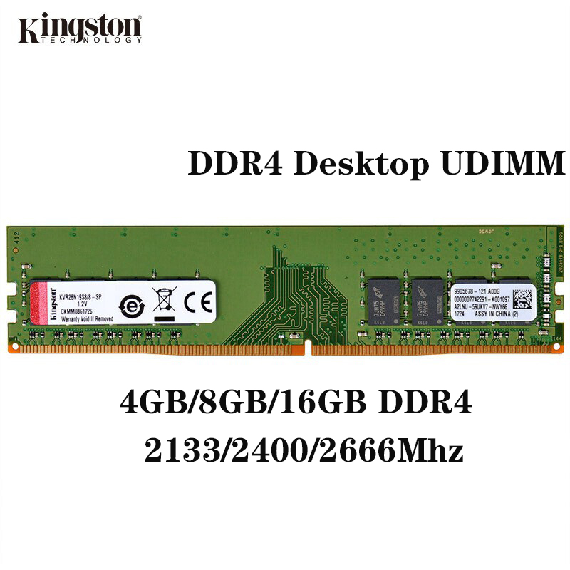 Kingston Ram DDR4 4GB 8GB 2133mhz 2400mhz 2666mhz 3200mhz 1.2V Desktop ...