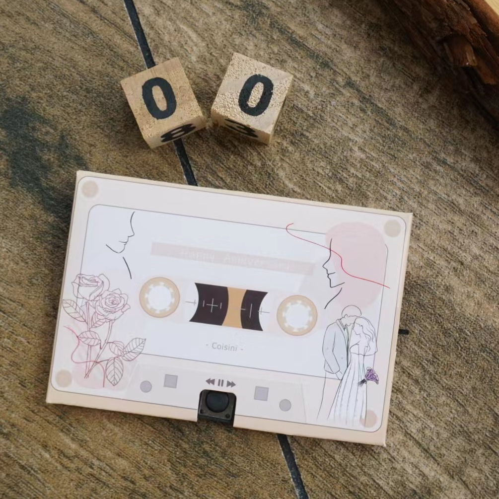 [Coisíní] 1Pcs Recording Voice Music Card Aniversary Creative Gift ...