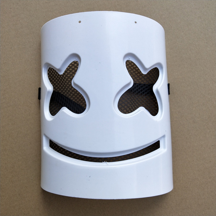 Cosplay Marshmello Helmets Full Head Novelty Lighting Hat DJ