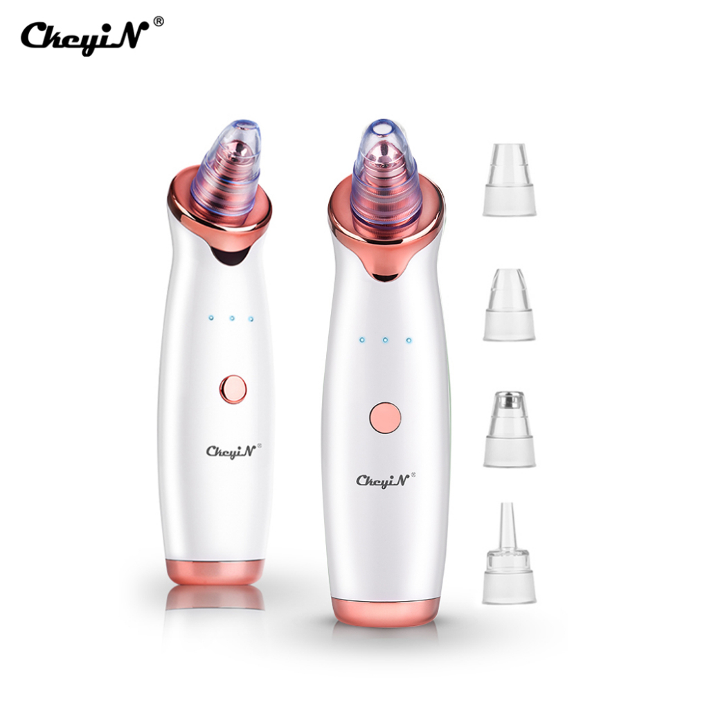 CkeyiN Vacuum Blackhead Remover with 5 Heads Black Heads Removal White