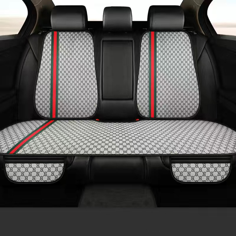 Breathable Car Seat Cover Full Set Car Headrest Car Pillow Car Seat Cushion Car Equipment Set Shoulder Guard Steering Wheel Cover 2023