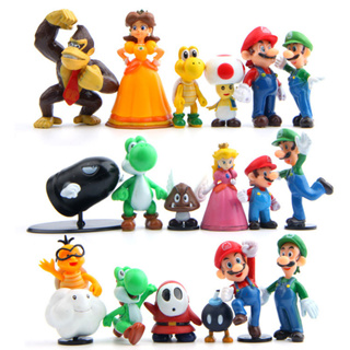 FUNKO POP Super Mario Figure Mario Bros Luigi Toad Yoshi Bowser Donkey Kong  Mushroom PVC Action Figure Model Child Toys Gift - AliExpress