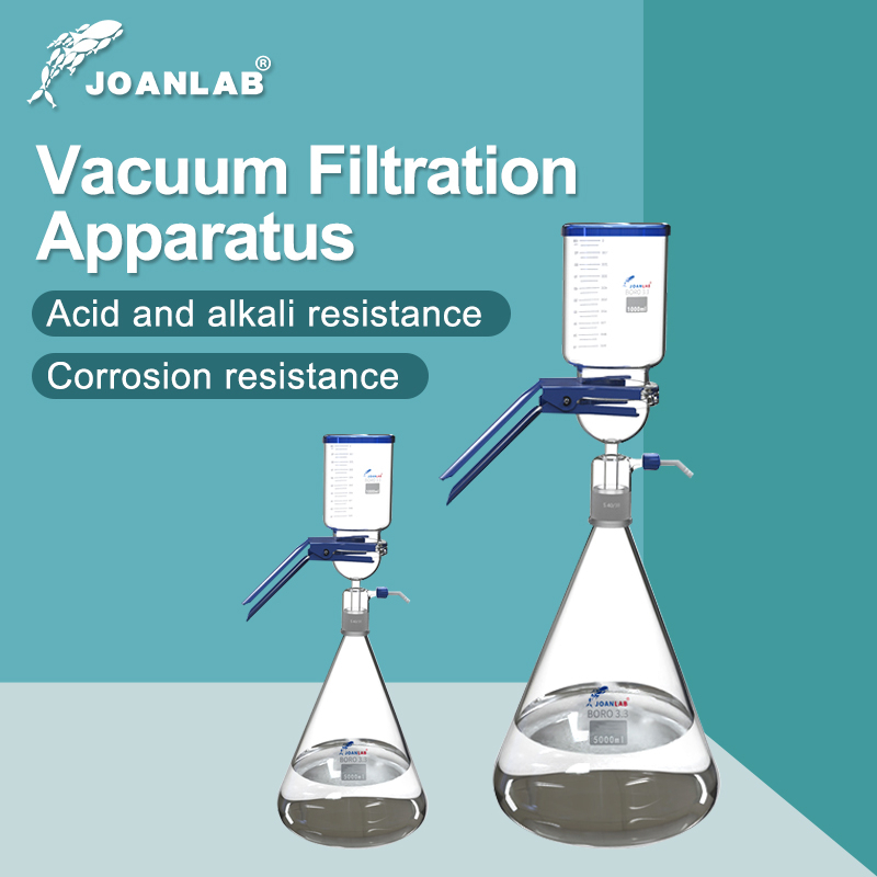 JOANLAB 2L 5L Large Diameter Vacuum Filtration Apparatus Laboratory Glass Equipm