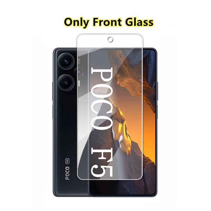 Poco F5 Tempered Glass Poco X6 X5 F5 Pro 5g X4 X3 F4 Gt Screen Protector 3 In 1 Full Cover Glue 3866