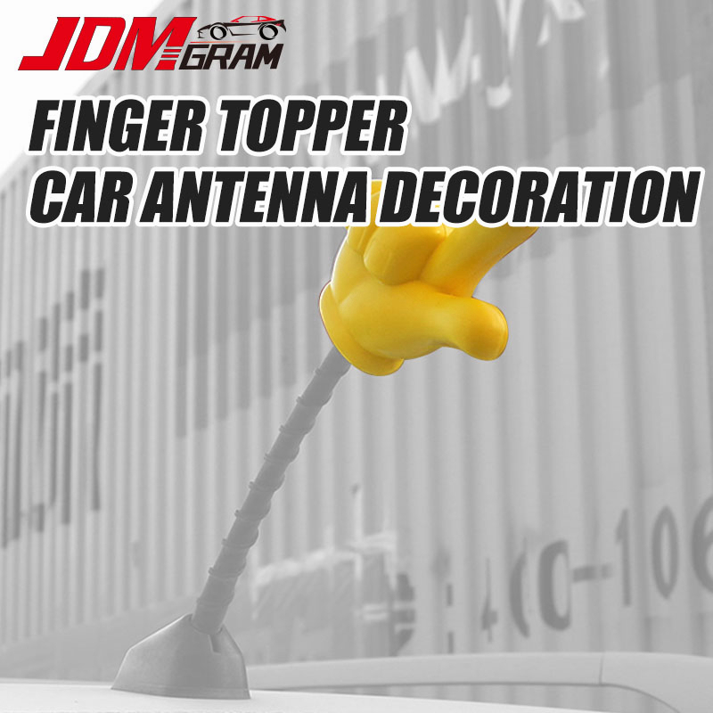 JDMGRAM Universal JDM Car Antenna Topper Balls Eve Decoration Protector