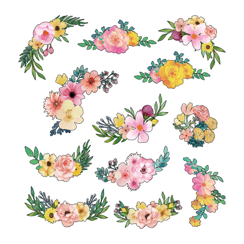 Heat ironing image, Cute Floral Pattern Thermal Ironing Sticker ...